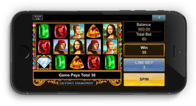 Da Vinci Diamonds Pokies - Mobile version