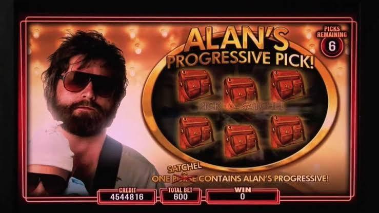 The progressive jackpots in the hangover pokies